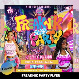 Freaknik Party Flyer, Freaknik Party einladen, Nachtklub Flyer, Pool Mansion Party, Sommerparty Flyer, Splash Alt, Canva Bearbeitbare Vorlage