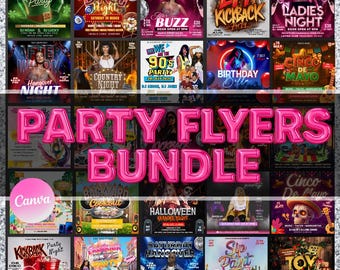 Party Flyers Bundle, Club Party Flyers, Night Club Flyers, Freaknik Party Flyer, Birthday Event Flyer Sunday Hangover Party Flyer Pool Party