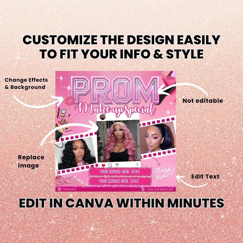 Prom Send off Flyer, Prom Invitation Flyer, Prom Event Flyer, Prom ...