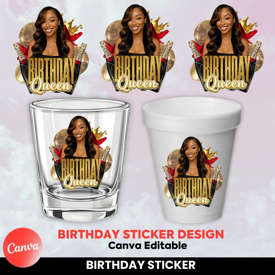 Sticker Making Queen Birthday Queen Sticker| Queen Birthday Decor| Birthday Girl Sticker ...