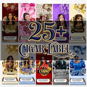 25+ Cigar Wrapper Template, Editable Custom Backwoods & Swisher Sweets Canva Template, Digital Download DIY Party Favors