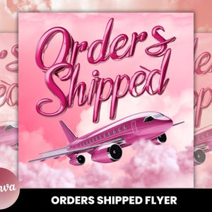 All Orders Shipped flyer, Shipping Flyer, DIY Social Media Instagram, Package Shipped Flyer, Instagram Flyer, DIY Flyer Template Design
