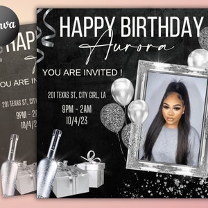 Birthday Flyer, Birthday Flyer Girl, Birthday Flyer Template, Happy Birthday Flyer, Birthday Dinner, Birthday Invitation, Birthday Bash