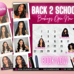 Back to School Sale Flyer, Braid Prices Flyer, Braids Sale Flyer, Back 2 School Flyer, Lashes, Hair Flyer, Braids Special Flyer Template