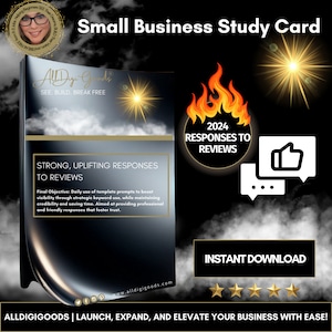 Mastering 5-Star Review Responses, The Ultimate Template for Etsy and Business, Feedback Answers, Reviews Templates
