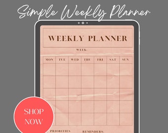 Digital Planner, Weekly Planner Template,  2024 Planner, Monthly Planner, 2024 Planner, Routine Chart, Workbook Journaling Workbook Journal