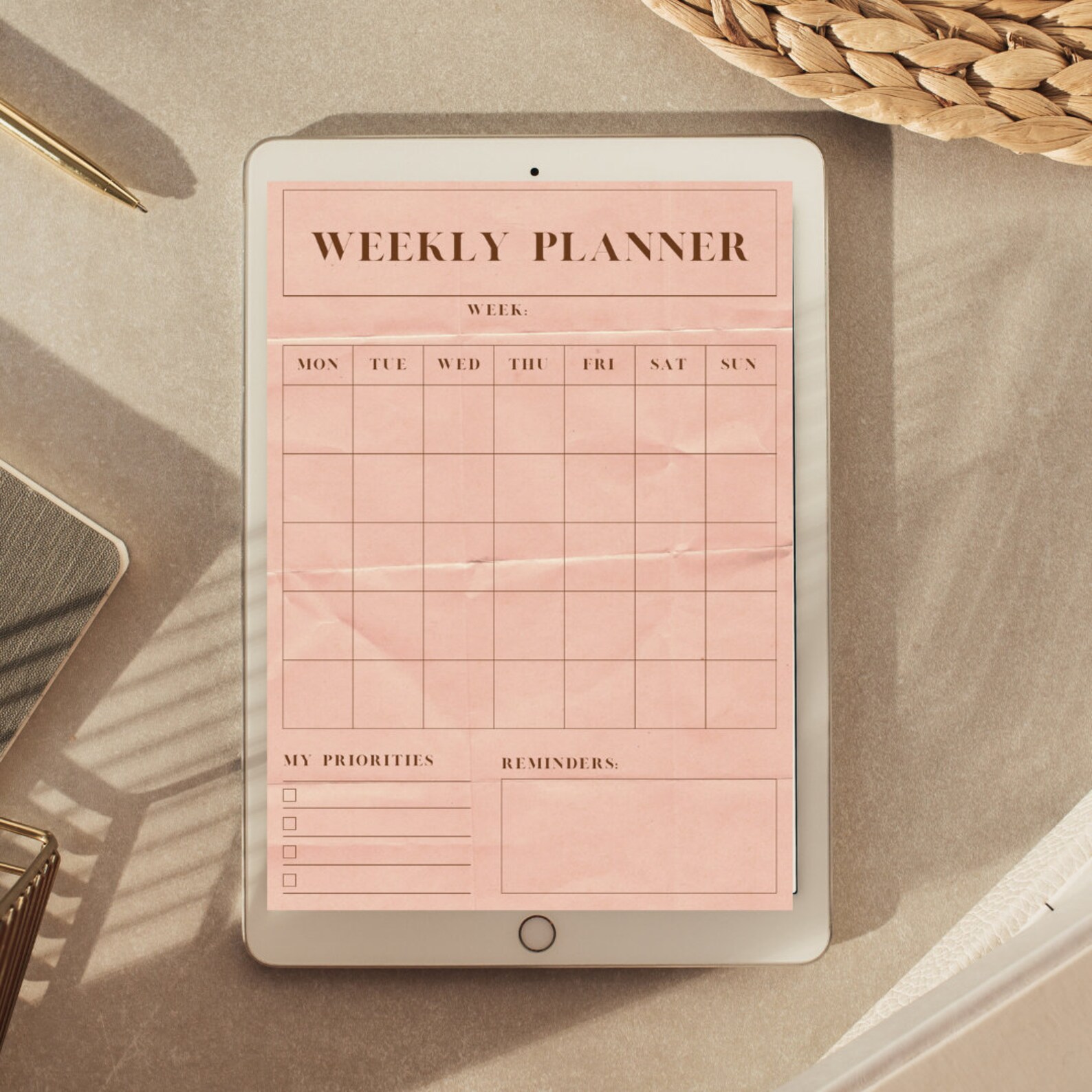 Paperlike Digital Planner Weekly Digital Template Weekly Personal