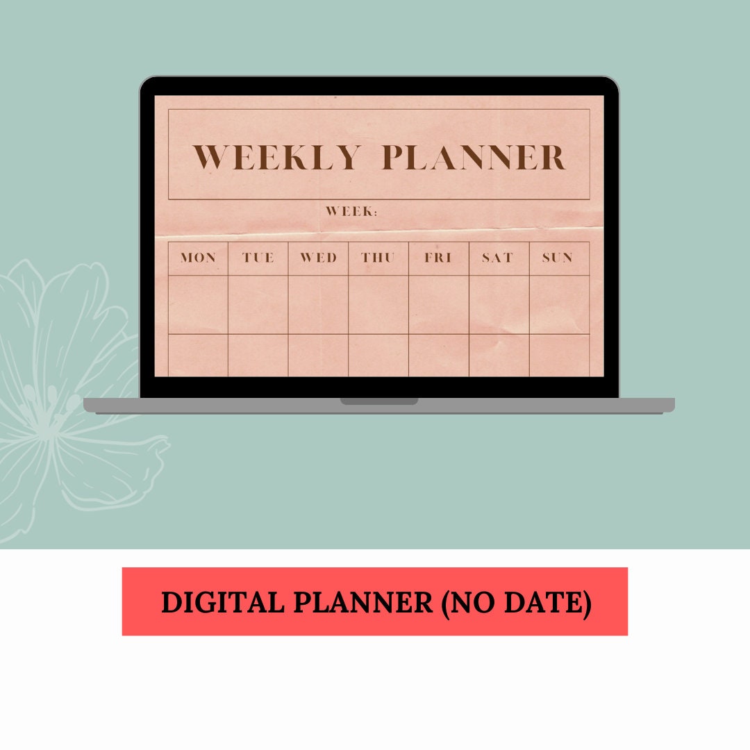 Paperlike Digital Planner Weekly Digital Template Weekly Personal