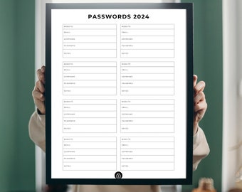 Password Keeper Pass word Tracker Password Log Password Organizer Printable Password Tracker Journal Trackers Journaling Workbook Journal