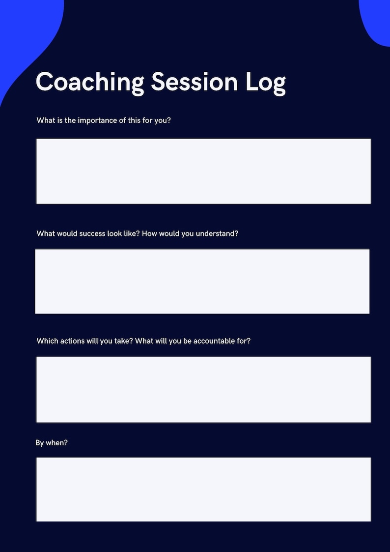 Printable Coaching Session Tool for Executive Coaching Worksheet Printable Coaching Session Tool for Executive Coaching Worksheet