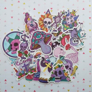 Cute Gothic Stickers. Mystery lucky dip sticker packs.