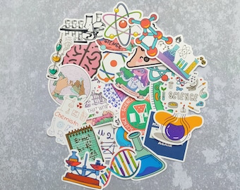 Science Stickers. Mystery lucky dip sticker packs.