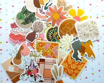 Modern Bohemian Stickers. Mystery lucky dip sticker pack.