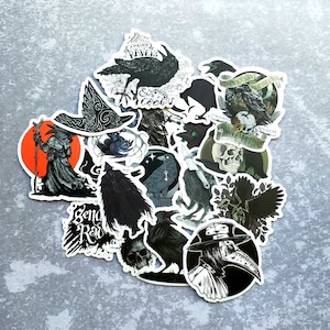 Raven / Crow Stickers. Mystery lucky dip sticker packs.