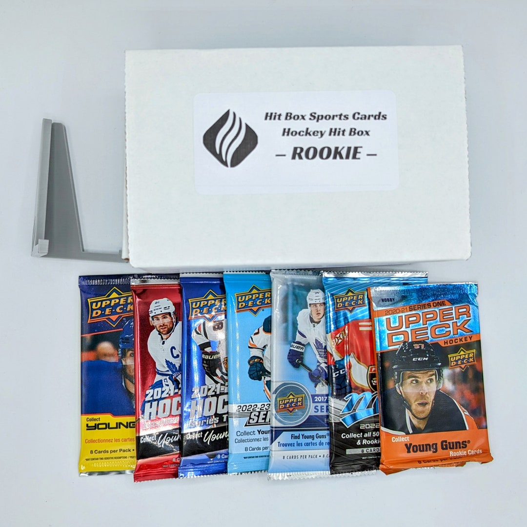 Hockey Hit Box Rookie Curated Sports Card Pack Collection Etsy