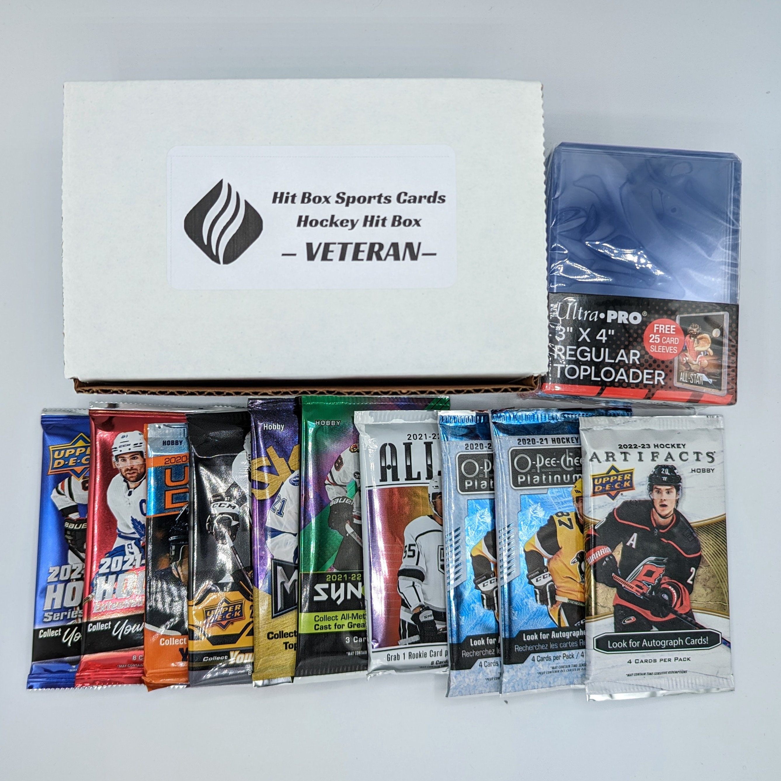 Hockey Hit Box Veteran Curated Sports Card Pack Collection Etsy