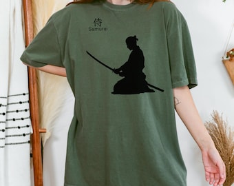 Samurai Shirt Japanese Kanji T Shirt Bushido Warrior Tee Minimal Japan Gift