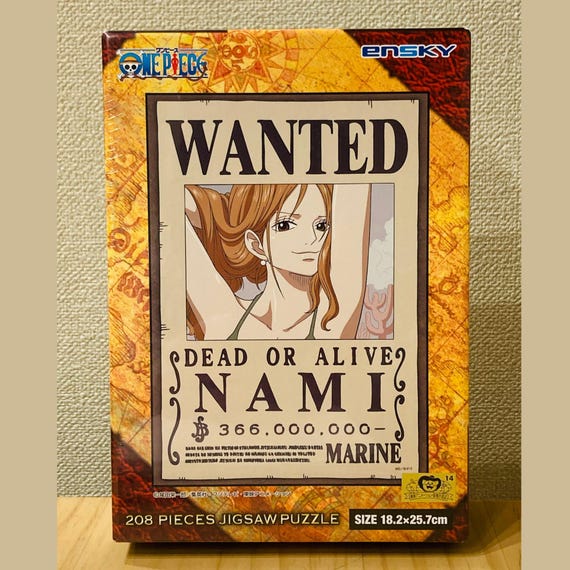 One Piece Nami Wanted Poster Jigsaw Puzzle, 208 Pieces Ensky