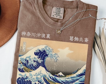 Vintage Hokusai Japanese Wave Shirt Comfort Colors Graphic Tee Art Print