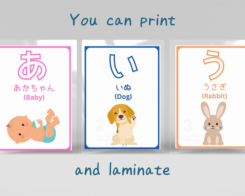Japanese Hiragana Flashcards: Printable Language Learning (digital ...