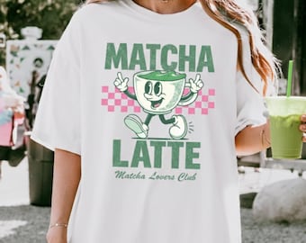 Matcha Latte Shirt, Matcha Lovers Club Tee, Comfort Colors 1717 Cafe Graphic T-Shirt