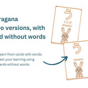 Japanese Hiragana Flashcards for Language Learners, Printable Digital ...