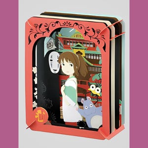 Spirited Away Paper Theater Kit, Studio Ghibli DIY Craft, Chihiro & No-Face Home Decor, Japanese Anime Gift