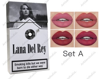 Lana del Rey Lipsticks, Cigarette Box Lipsticks Set, Custom Lipstick Box With Your Photo, Lana Del Rey Poster Box