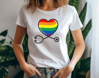 LGBT Nurse T-shirt, LGBT Pride Nurse Gift, Nurse Gift, Lgbt Nurse Gift, Nurse Life Shirt, Nurse Appreciation, Nurse Shirt, New Nurse Gift