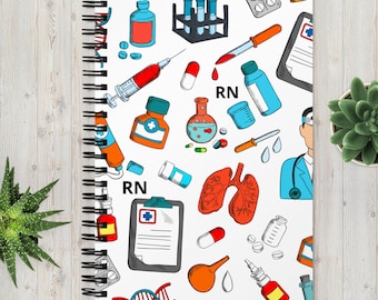 Nursing Student Gift, Spiral Notebook, Nursing Student Notes, Graduation Gift, RN Notebook, Nurse Journal, Nursing Diary, RN Gift Idea
