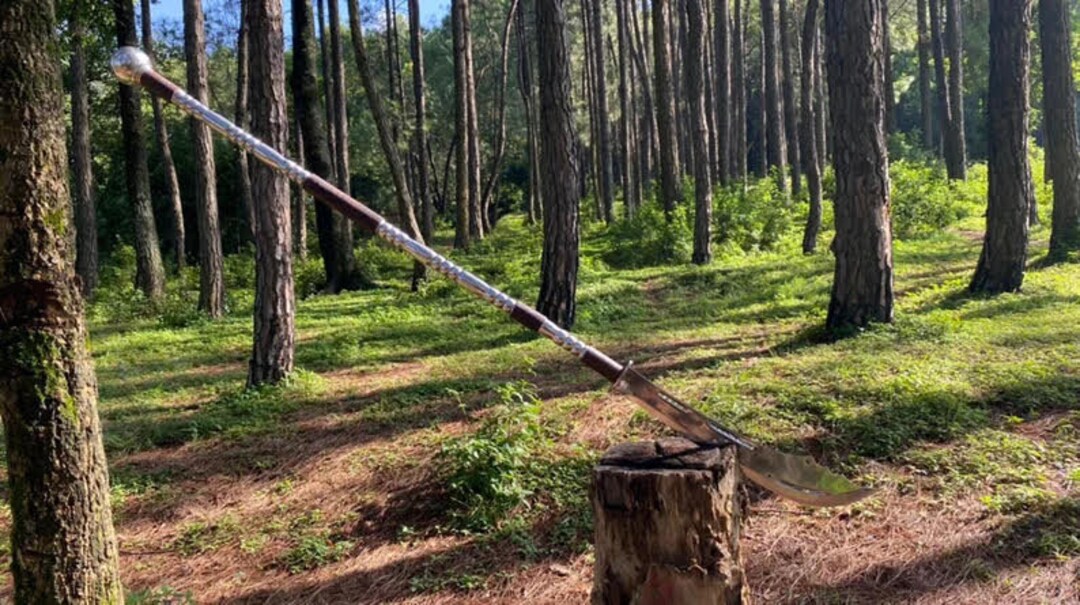 Tactical Machete Two Hand Handling Blade Full Tang Machete Knife replica, Survival Knife