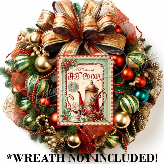 Vintage Christmas Old Fashioned Hot Cocoa Peppermint Hot Chocolate