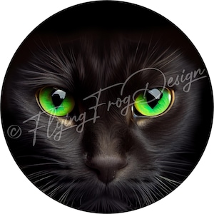 EXCLUSIVE!!! Vintage Black Cat Face Autumn Fall Halloween UV-Coated Aluminum Round Wreath Door Decor Wreath Sign B Proudly Made in the USA