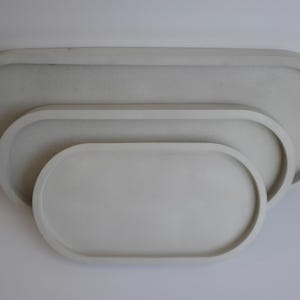 Oval Cement Tray | Neutral Cement Homeware | Handmade tray | Neutral Home Decor | Candle Coffee Table Jewelry Vanity Tray | Gift Idea
