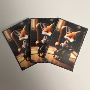 Naklejka Cozy Fox, Naklejka Fox, Fox, Sztuka Fox, Sztuka, Prezent dla Miłośnika Foxa, Naklejka na Laptopa, Naklejka na Telefon, Naklejka na Butelkę Wody