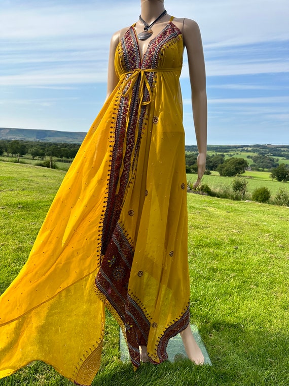 Unique embellished sundress / one size fits most / one of a kind /