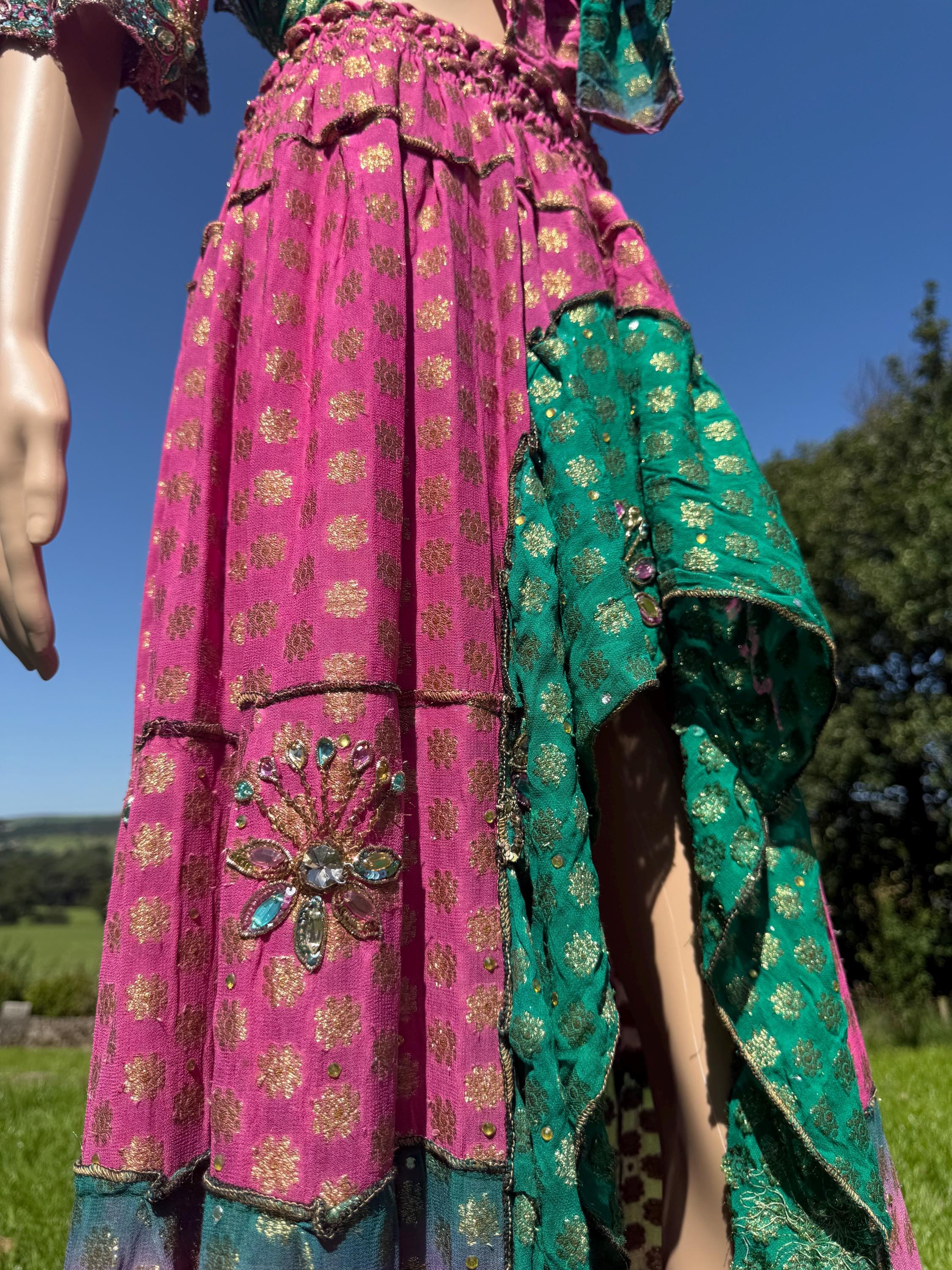 Pink green fairy Handmade one of a kind two piece set