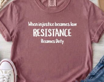 Comfort Colors Resistance Duty Tee, American Democracy Protest Shirt