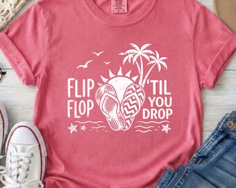 Comfort Colors® Coastal Graphic Tee, Tropical Palm Beach Shirt