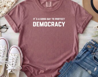 Comfort Colors Democracy T-Shirt, Protect American Rights Tee