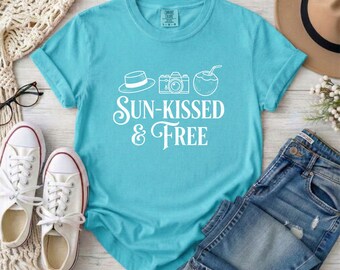 Comfort Colors 1717 Beach Tee, Sun-Kissed Free Summer Shirt