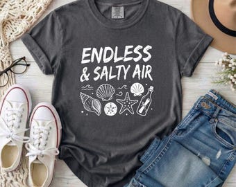 Comfort Colors Endless Salty Air Beach Vacation Shirt, Coastal Graphic Tee
