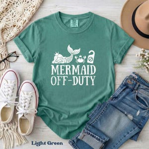 Comfort Colors Mermaid Off-Duty Beach Vacation Tee