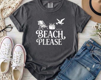 Comfort Colors Beach Please Graphic Tee, Summer Vacation Shirt