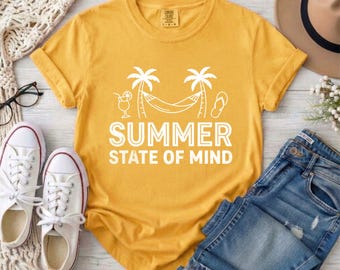 Comfort Colors State of mind Tee, Summer Beach T-Shirt, Vacation Graphic Tee