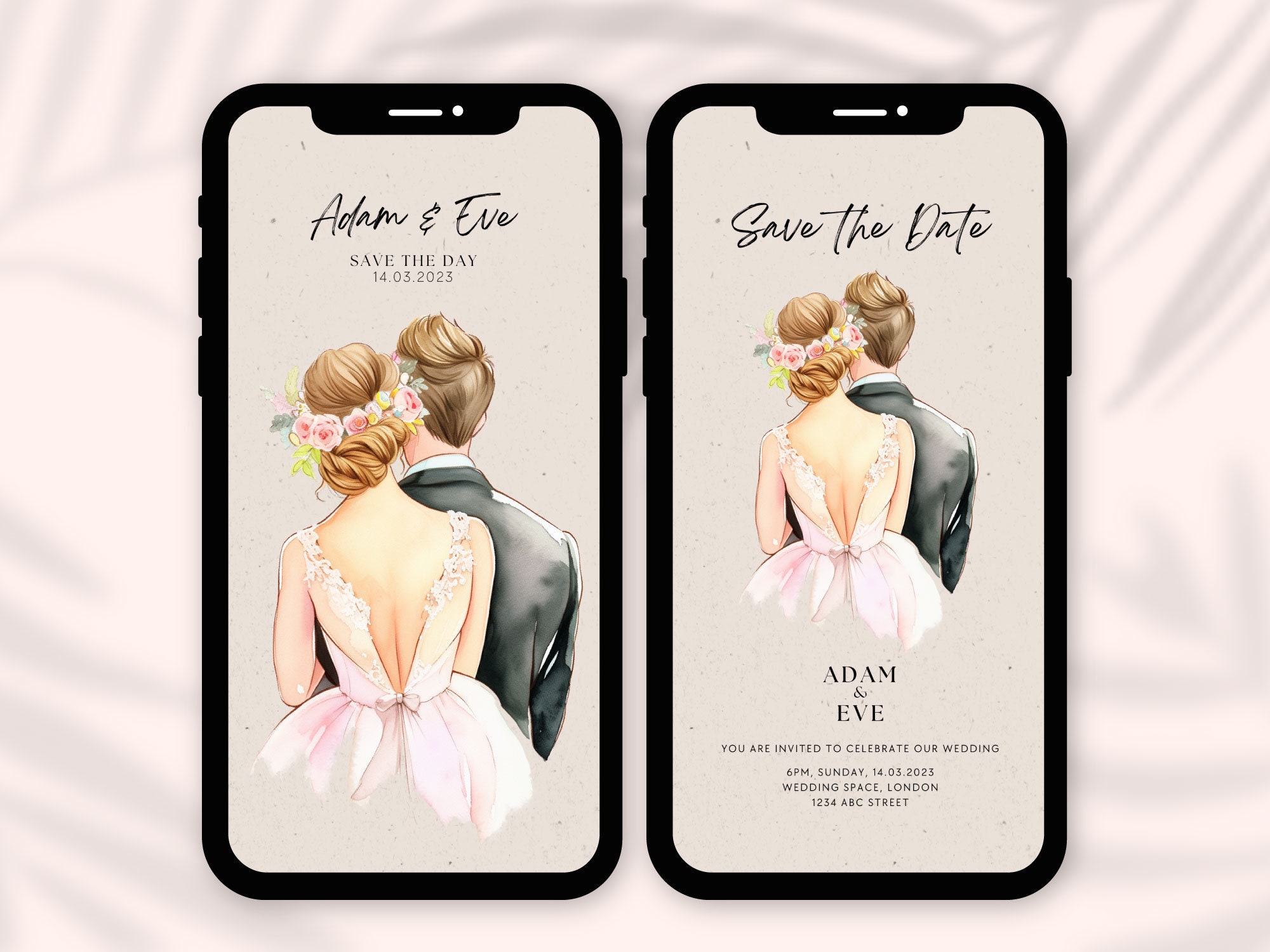 Save the Date Einvite Template Wedding Invitation Template Etsy