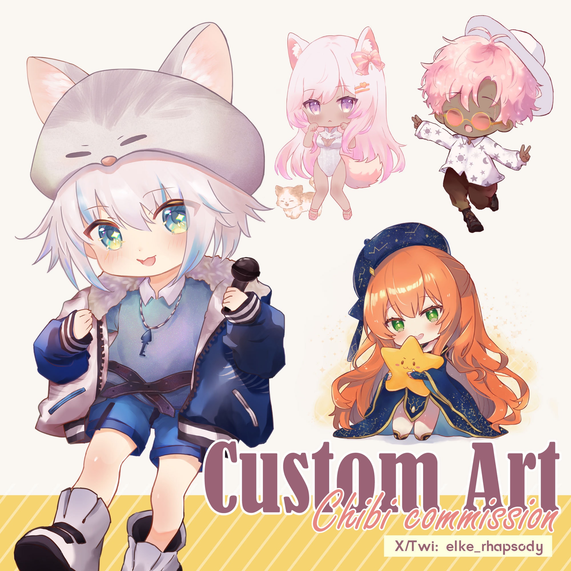 Custom Cute Chibi Anime Icon Art Commission