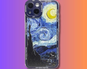 Fundas de teléfono de silicona con diseño de pintura al óleo de Vincent Van Gogh, famosas para iPhone 15 14 13 12 11 Pro Max Mini XS X XR SE 8 Plus