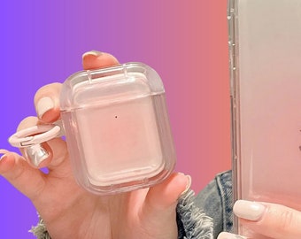 Solid Color Transparent Airpods Case, Cases For Airpods 1 2 3 Pro, Colorful Airpods Case, Y2K Airpods Case, Earphone Cases, Transparent Case