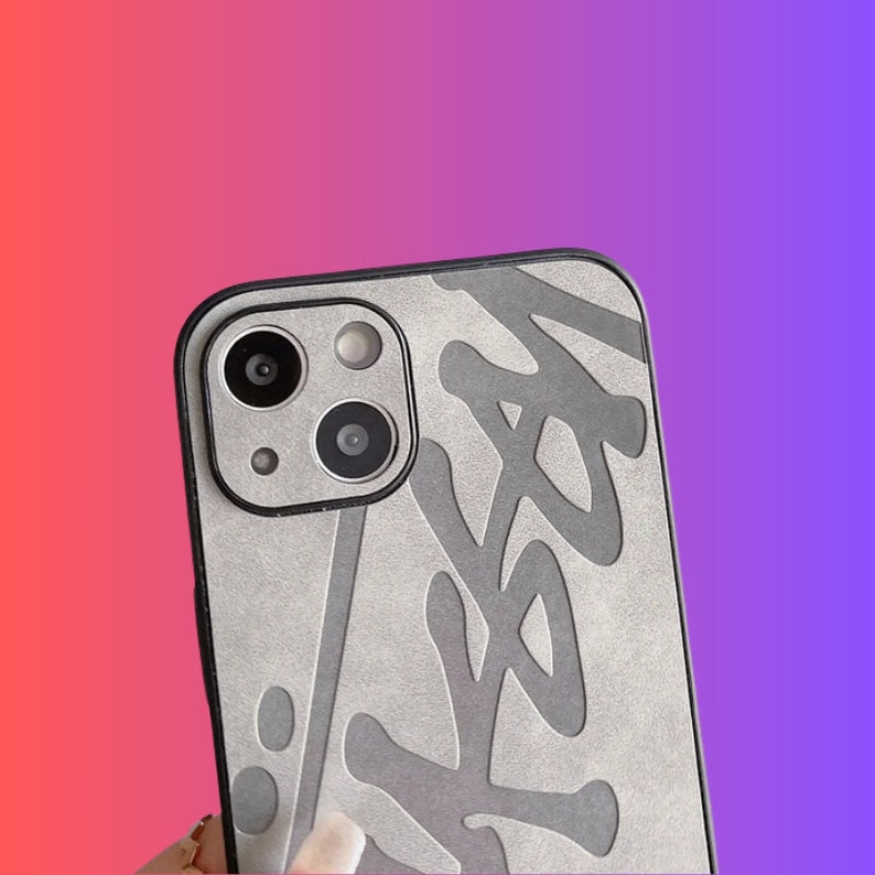 Funda de teléfono de cuero suave como Y2K para iPhone 15 14 13 12 11 XS Pro Mini Promax, funda de teléfono antihuellas, funda de teléfono antideslizante imagen 6